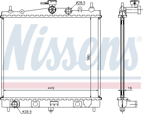 Nissens 62902A - Radiators, Motora dzesēšanas sistēma ps1.lv