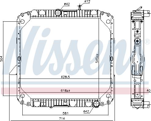 Nissens 62563 - Radiators, Motora dzesēšanas sistēma ps1.lv