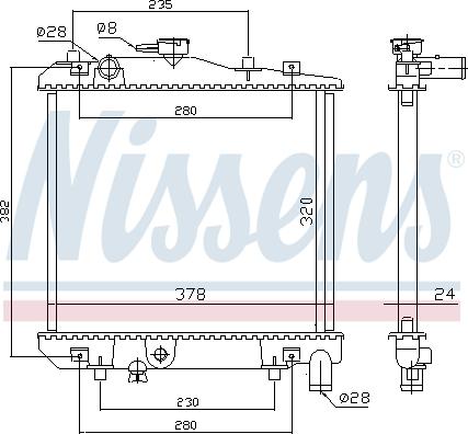 Nissens 62505 - Radiators, Motora dzesēšanas sistēma ps1.lv