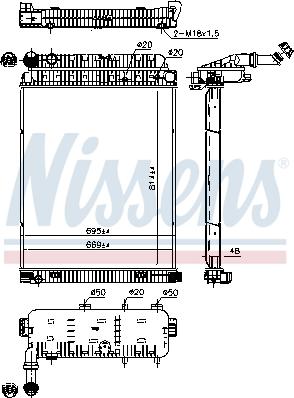 Nissens 62648 - Radiators, Motora dzesēšanas sistēma ps1.lv