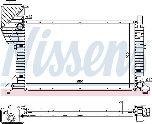 Nissens 62685A - Radiators, Motora dzesēšanas sistēma ps1.lv