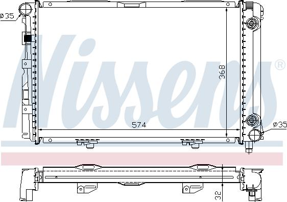 Nissens 62670A - Radiators, Motora dzesēšanas sistēma ps1.lv