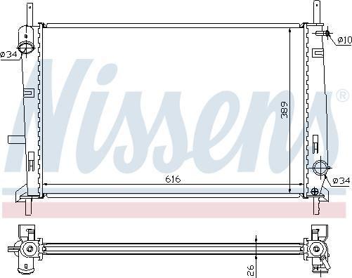 Nissens 62056A - Radiators, Motora dzesēšanas sistēma ps1.lv