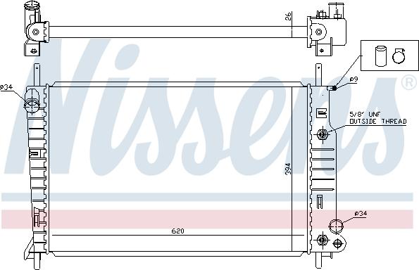 Nissens 62050 - Radiators, Motora dzesēšanas sistēma ps1.lv