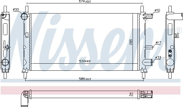 Nissens 695902 - Radiators, Motora dzesēšanas sistēma ps1.lv