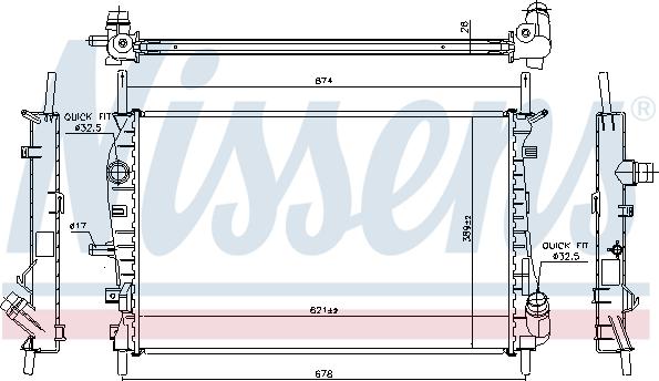 Nissens 62023A - Radiators, Motora dzesēšanas sistēma ps1.lv