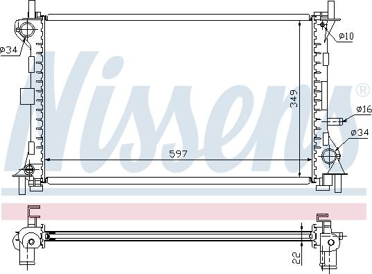 Nissens 62075A - Radiators, Motora dzesēšanas sistēma ps1.lv