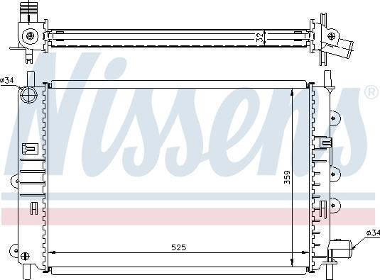 Nissens 696788 - Radiators, Motora dzesēšanas sistēma ps1.lv