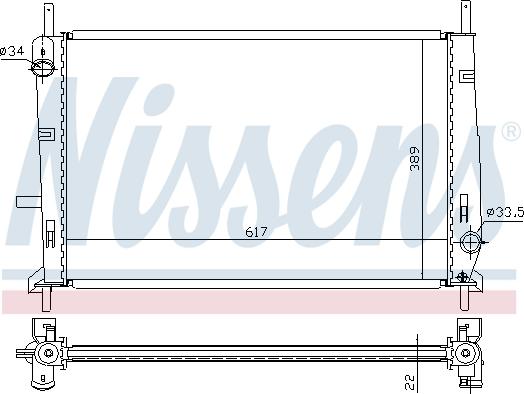 Nissens 62104 - Radiators, Motora dzesēšanas sistēma ps1.lv