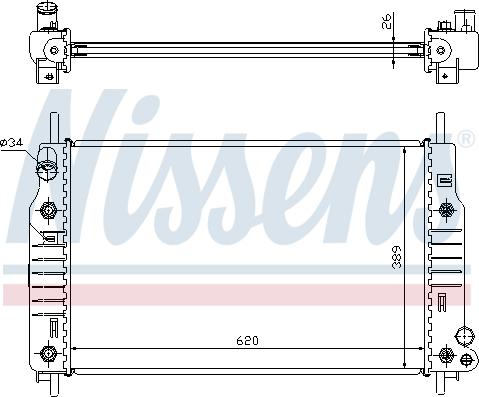Nissens 62105 - Radiators, Motora dzesēšanas sistēma ps1.lv