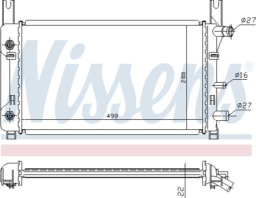 Nissens 62122A - Radiators, Motora dzesēšanas sistēma ps1.lv