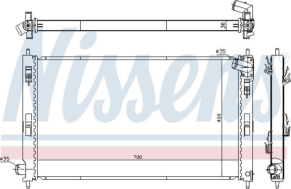 Nissens 628969 - Radiators, Motora dzesēšanas sistēma ps1.lv