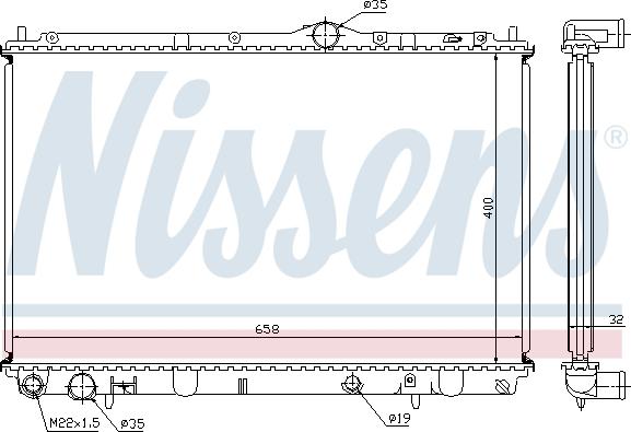 Nissens 62858A - Radiators, Motora dzesēšanas sistēma ps1.lv