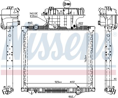 Nissens 628756 - Radiators, Motora dzesēšanas sistēma ps1.lv