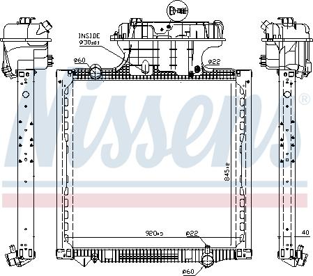 Nissens 628757 - Radiators, Motora dzesēšanas sistēma ps1.lv