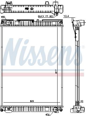 Nissens 628763 - Radiators, Motora dzesēšanas sistēma ps1.lv