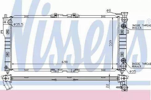 Nissens 62393A - Radiators, Motora dzesēšanas sistēma ps1.lv