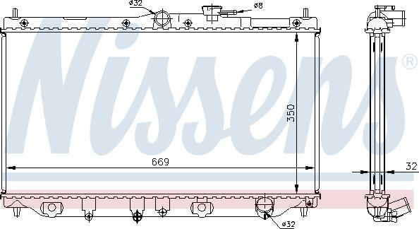 Nissens 62282A - Radiators, Motora dzesēšanas sistēma ps1.lv