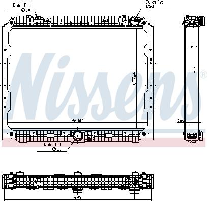 Nissens 627003 - Radiators, Motora dzesēšanas sistēma ps1.lv