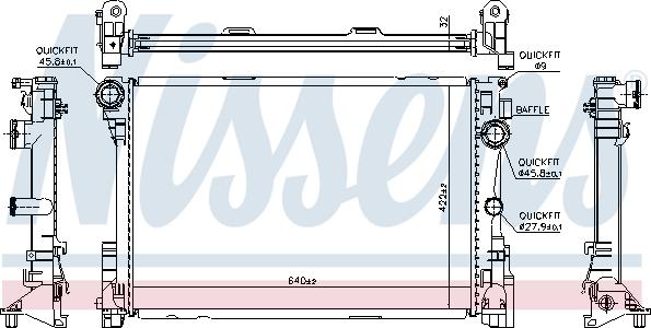 Nissens 627012 - Radiators, Motora dzesēšanas sistēma ps1.lv