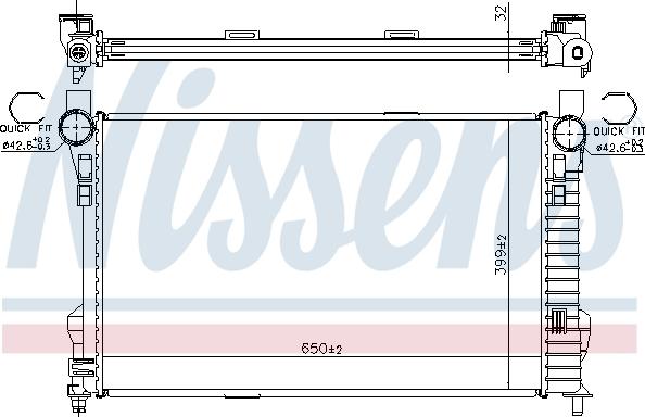 Nissens 62784A - Radiators, Motora dzesēšanas sistēma ps1.lv