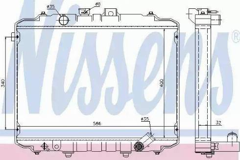 Nissens 67490 - Radiators, Motora dzesēšanas sistēma ps1.lv