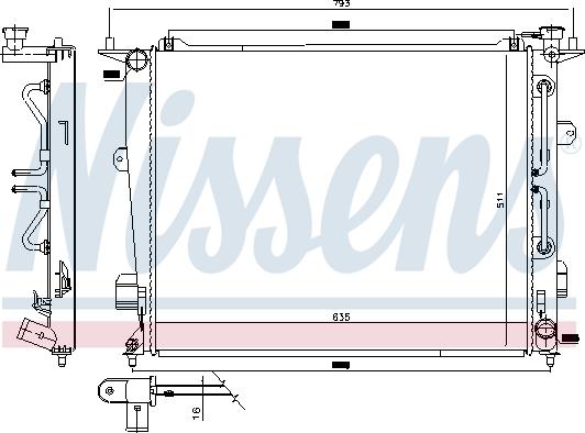 Nissens 675047 - Radiators, Motora dzesēšanas sistēma ps1.lv