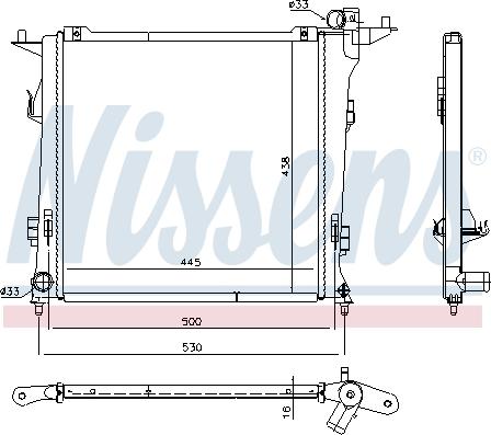 Nissens 675032 - Radiators, Motora dzesēšanas sistēma ps1.lv