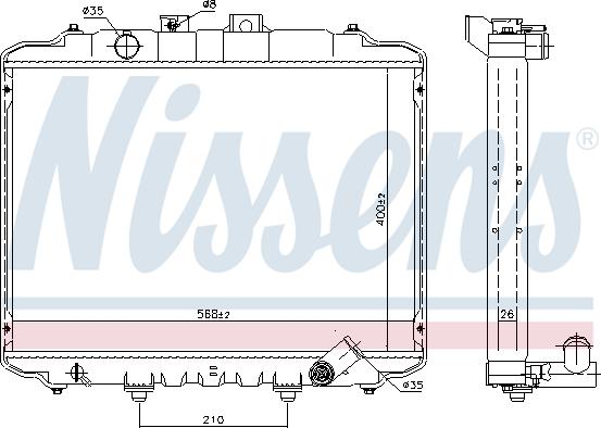 Nissens 67015 - Radiators, Motora dzesēšanas sistēma ps1.lv