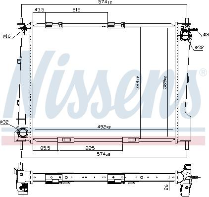 Nissens 67284 - Radiators, Motora dzesēšanas sistēma ps1.lv