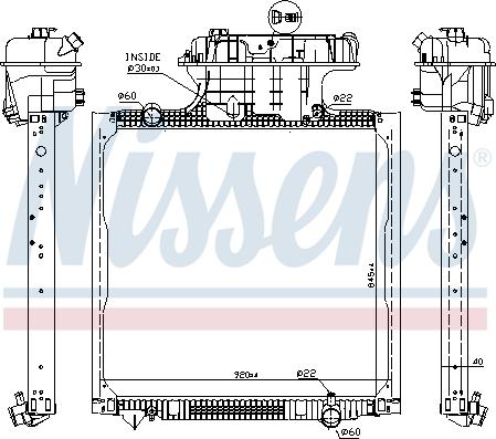 Nissens 67225 - Radiators, Motora dzesēšanas sistēma ps1.lv