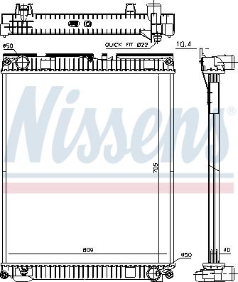 Nissens 67227 - Radiators, Motora dzesēšanas sistēma ps1.lv