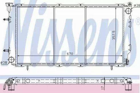 Nissens 67700 - Radiators, Motora dzesēšanas sistēma ps1.lv