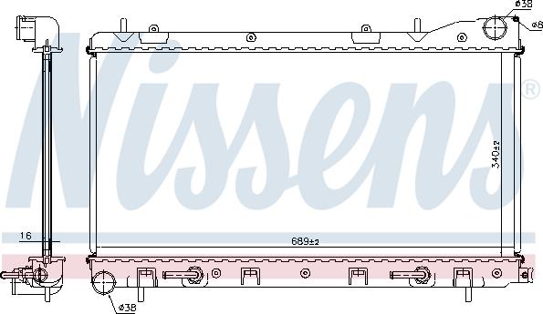 Nissens 67707A - Radiators, Motora dzesēšanas sistēma ps1.lv