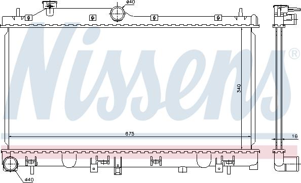 Nissens 67719 - Radiators, Motora dzesēšanas sistēma ps1.lv