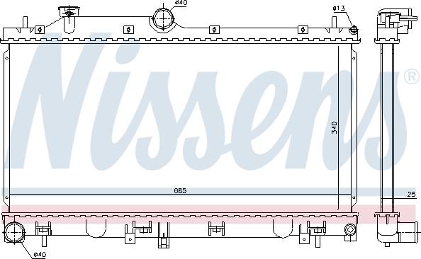 Nissens 67736 - Radiators, Motora dzesēšanas sistēma ps1.lv