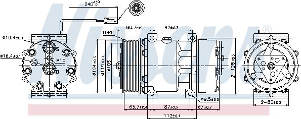 Nissens 89474 - Kompresors, Gaisa kond. sistēma ps1.lv