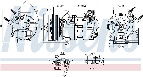 Nissens 890594 - Kompresors, Gaisa kond. sistēma ps1.lv