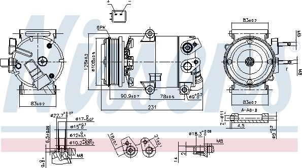 Nissens 890588 - Kompresors, Gaisa kond. sistēma ps1.lv