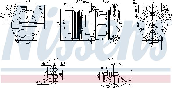 Nissens 890663 - Kompresors, Gaisa kond. sistēma ps1.lv