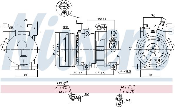 Nissens 890683 - Kompresors, Gaisa kond. sistēma ps1.lv