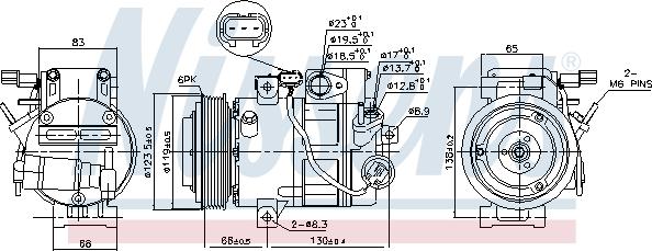 Nissens 890687 - Kompresors, Gaisa kond. sistēma ps1.lv