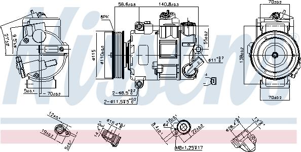 Nissens 890633 - Kompresors, Gaisa kond. sistēma ps1.lv