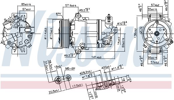 Nissens 890056 - Kompresors, Gaisa kond. sistēma ps1.lv