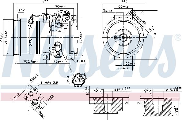 Nissens 890066 - Kompresors, Gaisa kond. sistēma ps1.lv