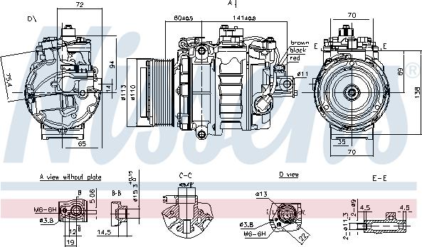 Nissens 890060 - Kompresors, Gaisa kond. sistēma ps1.lv