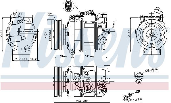 Nissens 890025 - Kompresors, Gaisa kond. sistēma ps1.lv