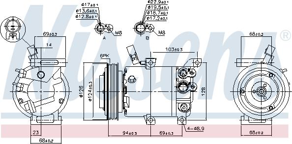 Nissens 890176 - Kompresors, Gaisa kond. sistēma ps1.lv