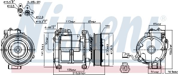 Nissens 89084 - Kompresors, Gaisa kond. sistēma ps1.lv