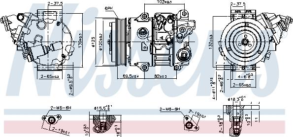 Nissens 890805 - Kompresors, Gaisa kond. sistēma ps1.lv